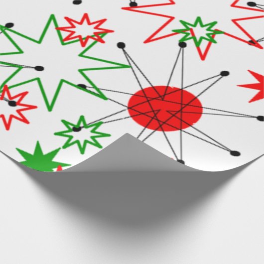 KerstStarburen Cadeaupapier (Hoek)