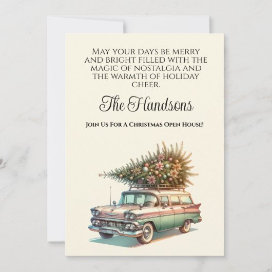 kerststationwagen kaart (Voorkant)