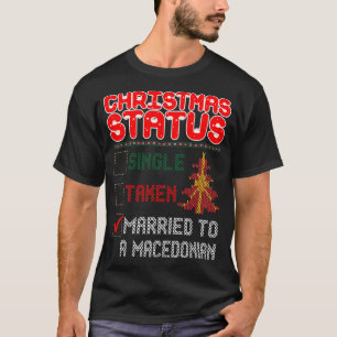 Kerststatus Getrouwd Macedonische lelijke trui T-shirt