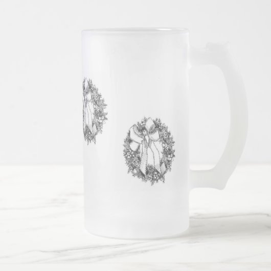 KerstStein Matglas Bierpul (Rechts)