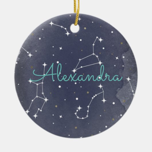 Kerststel Keramisch Ornament (Voorkant)