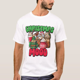 Kerststemming Vakantie Koffie Liefhebber Festieve T-shirt