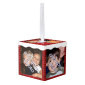 Kerststenen en sneeuwfoto Lijst Decoratie (Achter hoekig)