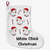 kerststeniging, kippen grote kerstsok (Voorkant)