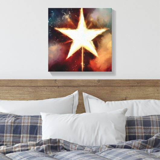 Kerstster 1 canvas afdruk (Insitu (Slaapkamer))