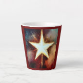 Kerstster 1 latte mok (Voorkant)