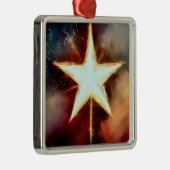 Kerstster 1 metalen ornament (Rechts)