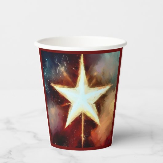 Kerstster 1 papieren bekers (Voorkant)
