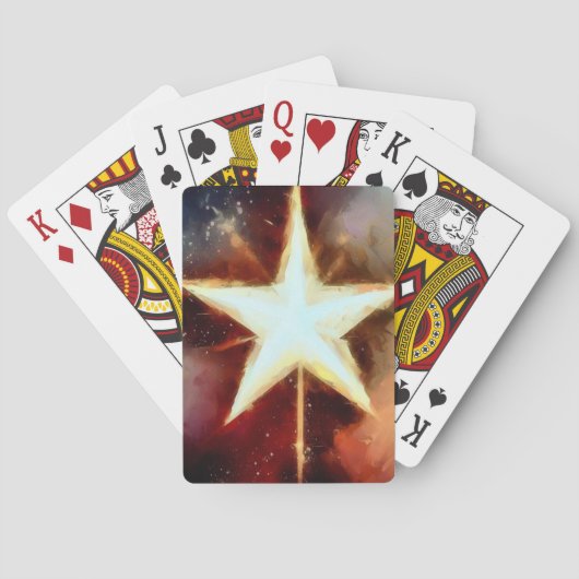 Kerstster (1) pokerkaarten (Achterkant)