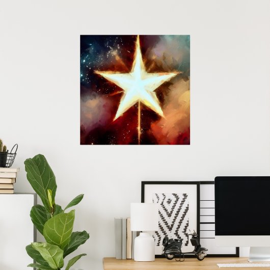 Kerstster 1 poster (Thuiskantoor)