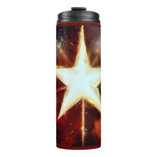 Kerstster 1 thermosbeker (Voorkant)