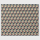 Kerstster 2 cadeaupapier (Vlak)