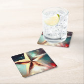 Kerstster 2 kartonnen onderzetters (Insitu)