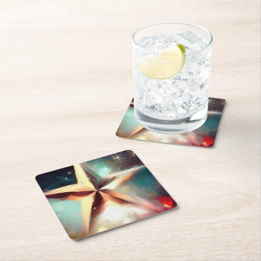 Kerstster 2 kartonnen onderzetters (Insitu)