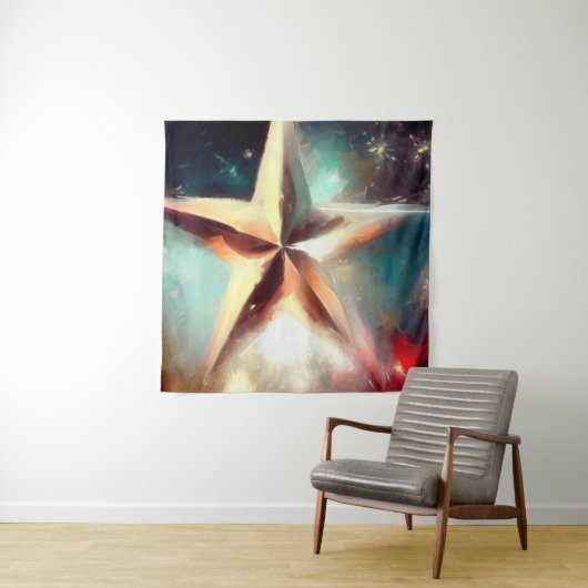 Kerstster 2 wandkleed (In situ)