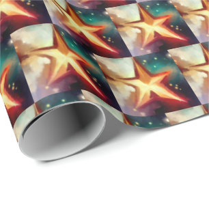 Kerstster 3 cadeaupapier