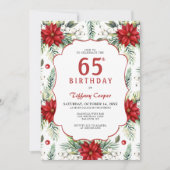 Kerstster 65e verjaardag kaart (Voorkant)