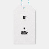 Kerstster Aardappel Print Cadeaulabel (Achterkant)