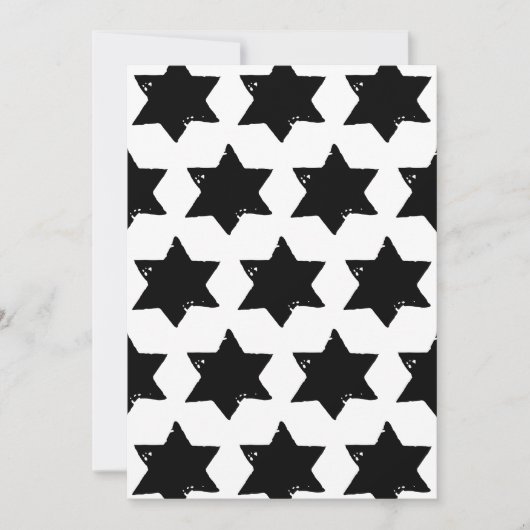 Kerstster Aardappel Print Feestdagenkaart (Voorkant)