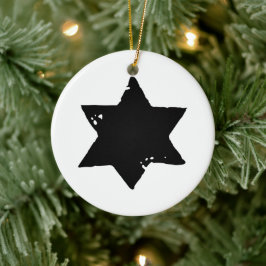 Kerstster Aardappel Print Keramisch Ornament