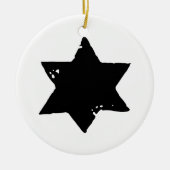 Kerstster Aardappel Print Keramisch Ornament (Voorkant)