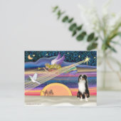 Kerstster - Australian Shepherd (Tri) Feestdagenkaart (Staand voorkant)