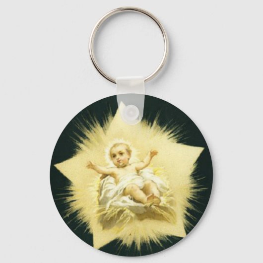 *Kerstster * Baby Jezus Design Sleutelhanger (Voorkant)
