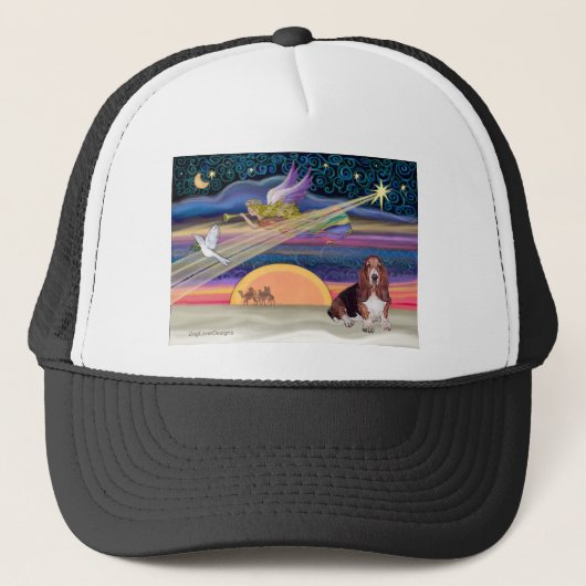 Kerstster - Basset Hound 1 Trucker Pet (Voorkant)