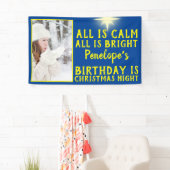 Kerstster Birthday Foto Spandoek (Insitu)