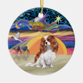 Kerstster - Blenheim Cavalier King Charles Keramisch Ornament