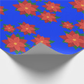 Kerstster bloemen inpakpapier (Hoek)