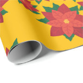 Kerstster bloemen inpakpapier (Rol Hoek)