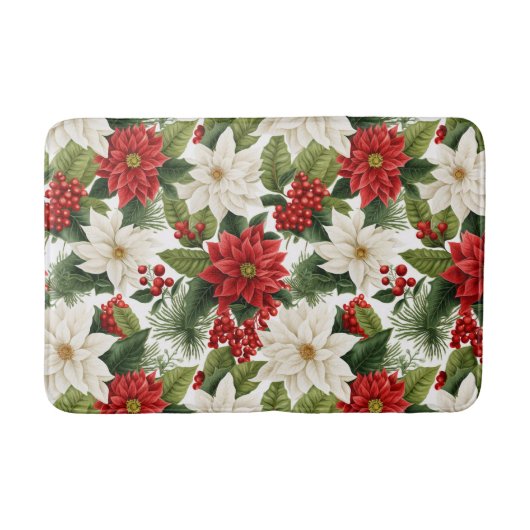 Kerstster – Bloemschikken voor de feestdagen Badmat (Voorkant)
