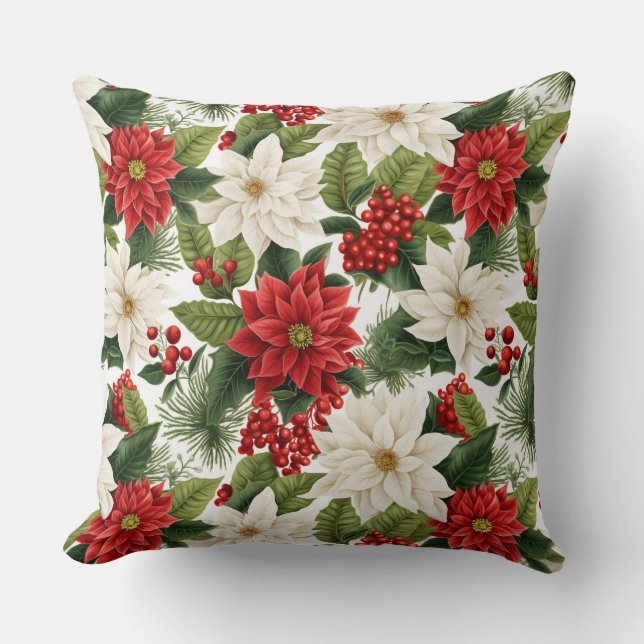 Kerstster – Bloemschikken voor de feestdagen Kussen (Voorkant)