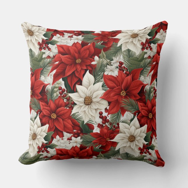 Kerstster – Bloemschikken voor de feestdagen Kussen (Voorkant)