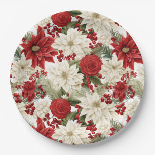 Kerstster – Bloemschikken voor de feestdagen Papieren Bordje