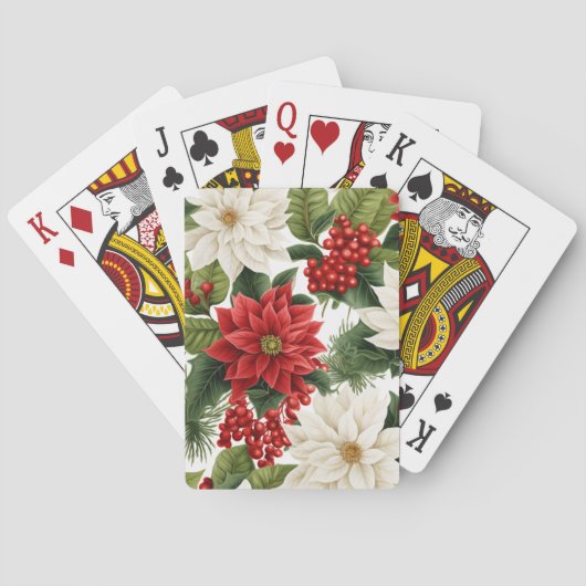 Kerstster – Bloemschikken voor de feestdagen Pokerkaarten (Achterkant)