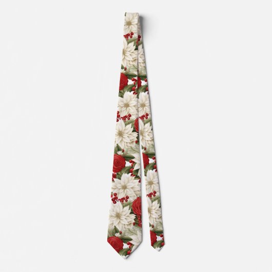 Kerstster – Bloemschikken voor de feestdagen Stropdas (Voorkant)