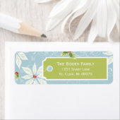 Kerstster | Blue Holiday Adresetiketten Etiket (Insitu)