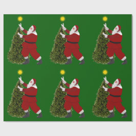 Kerstster Boom Inpakpapier