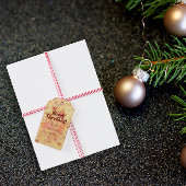 Kerstster bordeaux typografie Cadeau Label Cadeaulabel