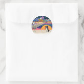 Kerstster - Border Collie 4 Ronde Sticker (Tas)