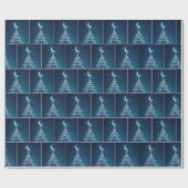 Kerstster bungelt van een halve maan cadeaupapier (Vlak)