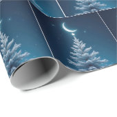 Kerstster bungelt van een halve maan cadeaupapier (Rol Hoek)