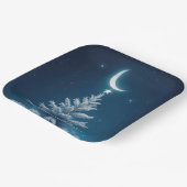 Kerstster bungelt van een halve maan papieren bordje (Gebogen)