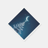 Kerstster bungelt van een halve maan servet (Hoek)