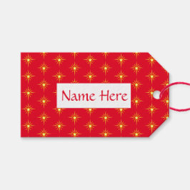 kerstster cadeaulabel