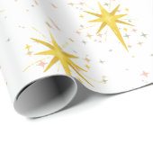 kerstster cadeaupapier (Rol Hoek)