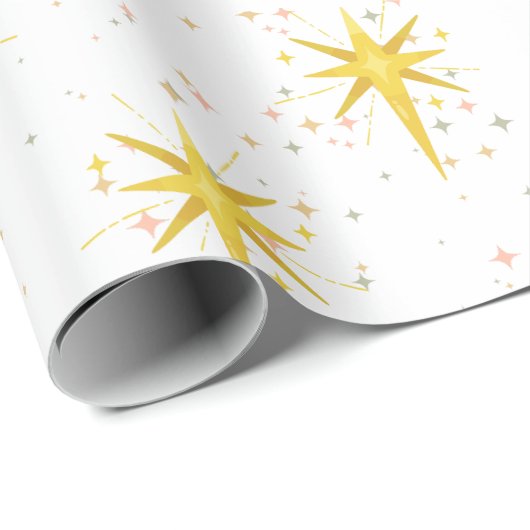 kerstster cadeaupapier (Rol Hoek)