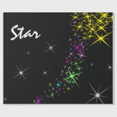 kerstster cadeaupapier (Vlak)